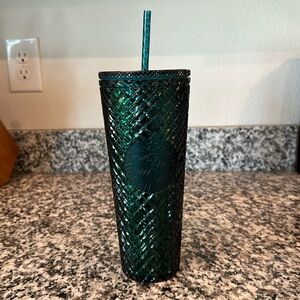 Starbucks Holiday Limited Edition 2021 Jeweled Green Blue 24oz Venti Tumbler